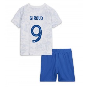 Jalkapallo Pelipaidat/Peliasut Ranska Olivier Giroud 9 Lasten Vieraspelipaita Mm-Kisat 2022